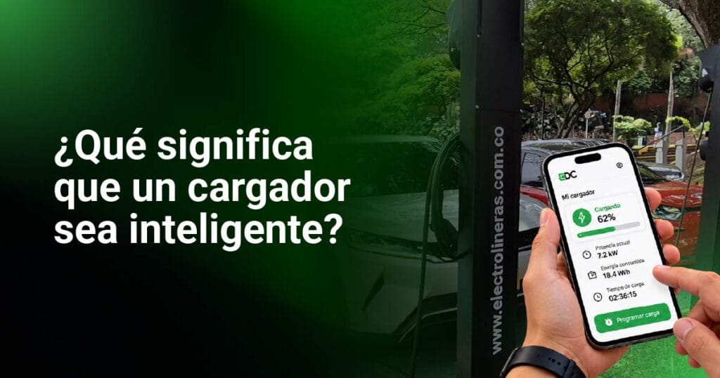 ¿Qué significa que un cargador sea inteligente? Aplicación EDC mostrando una carga en curso