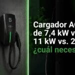 Cargador AC de 7,4 kW vs. 11 kW vs. 22 kW: ¿cuál necesito?